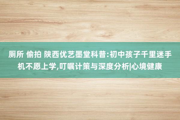 厕所 偷拍 陕西优艺墨堂科普:初中孩子千里迷手机不愿上学，叮嘱计策与深度分析|心境健康