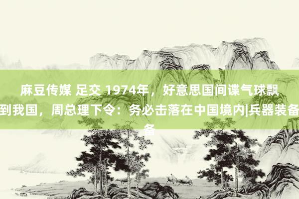 麻豆传媒 足交 1974年，好意思国间谍气球飘到我国，周总理下令：务必击落在中国境内|兵器装备