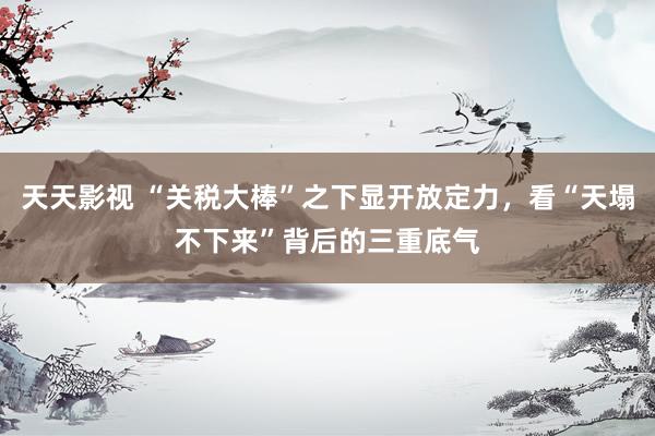 天天影视 “关税大棒”之下显开放定力，看“天塌不下来”背后的三重底气