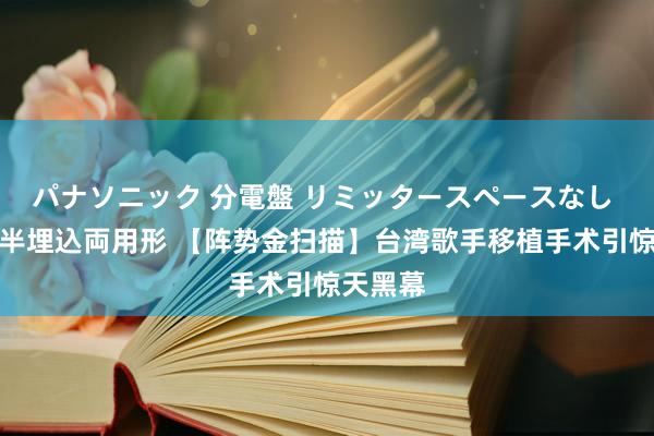 パナソニック 分電盤 リミッタースペースなし 露出・半埋込両用形 【阵势金扫描】台湾歌手移植手术引惊天黑幕