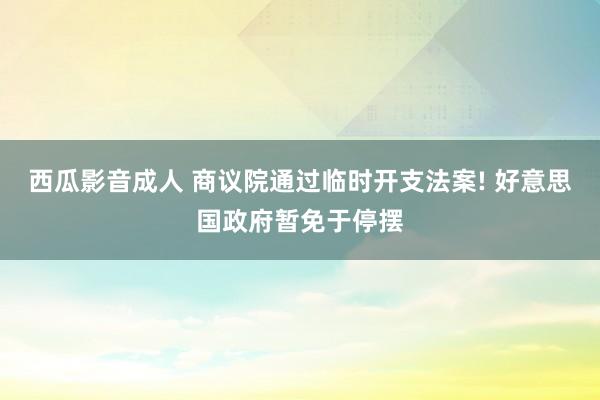 西瓜影音成人 商议院通过临时开支法案! 好意思国政府暂免于停摆