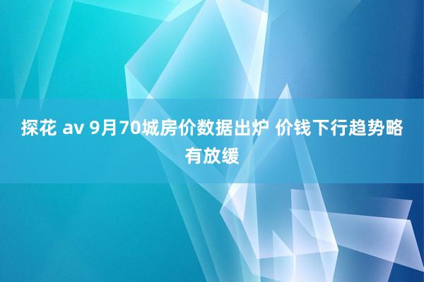探花 av 9月70城房价数据出炉 价钱下行趋势略有放缓