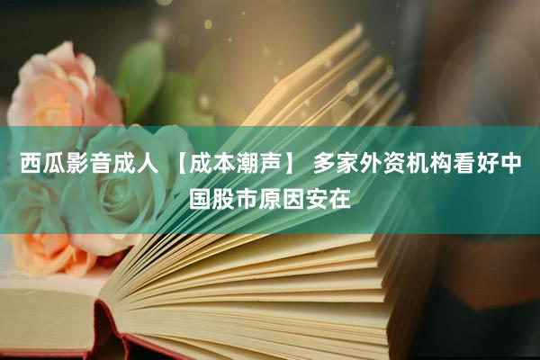 西瓜影音成人 【成本潮声】 多家外资机构看好中国股市原因安在